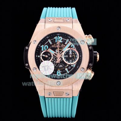 Swiss Replica Hublot Big Bang Unico King Rose Gold Tourbillon Skeleton Watch